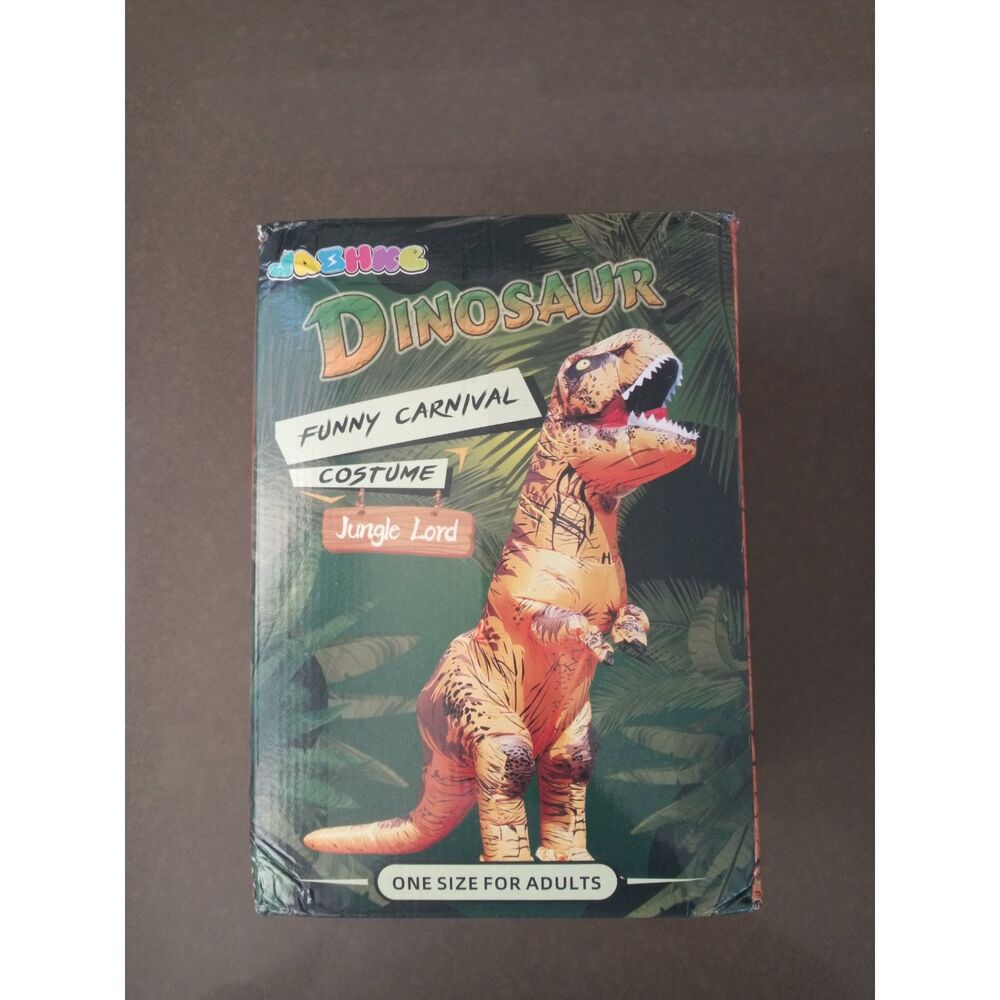 Jashke Inflatable Costume Dinosaur Jungle Lord Adult One Size Complete In Box